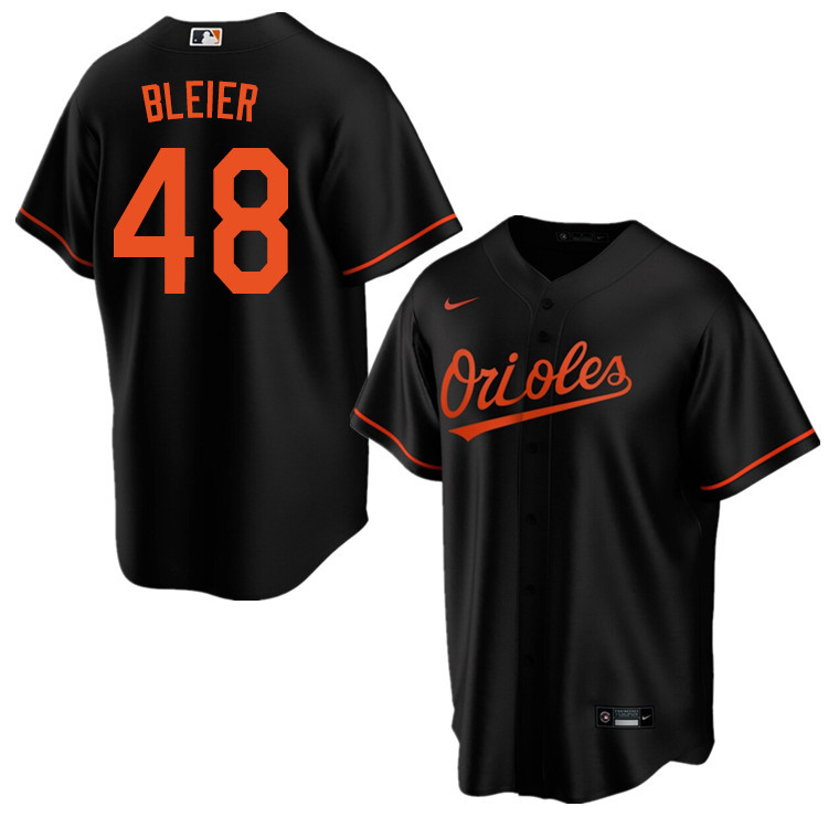 Nike Men #48 Richard Bleier Baltimore Orioles Baseball Jerseys Sale-Black